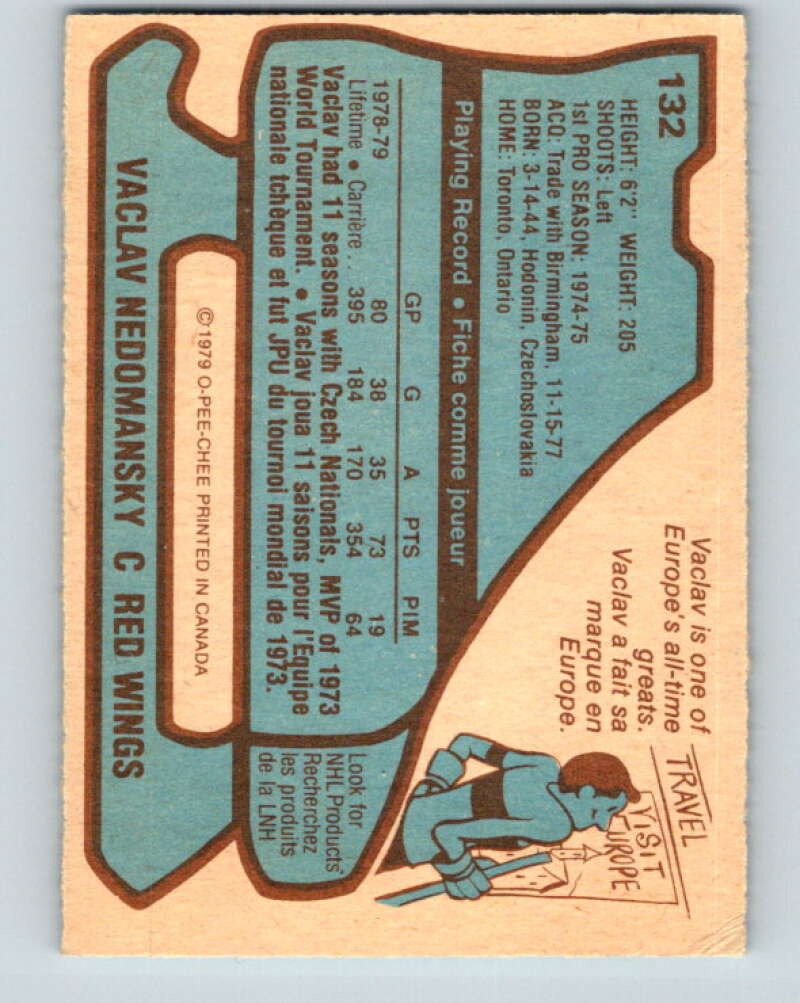 1979-80 O-Pee-Chee #132 Vaclav Nedomansky Detroit Red Wings V17933