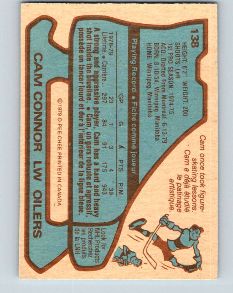 1979-80 O-Pee-Chee #138 Cam Connor Edmonton Oilers V18008
