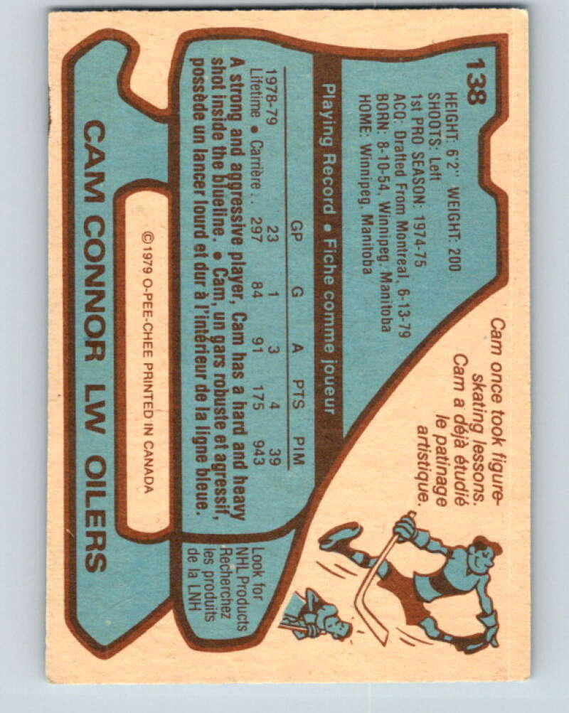 1979-80 O-Pee-Chee #138 Cam Connor Edmonton Oilers V18012