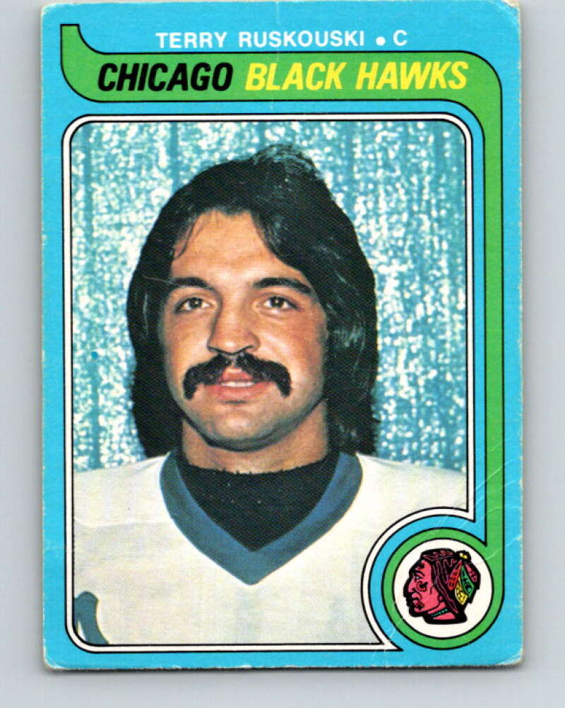 1979-80 O-Pee-Chee #141 Terry Ruskowski UER Chicago Blackhawks V18037