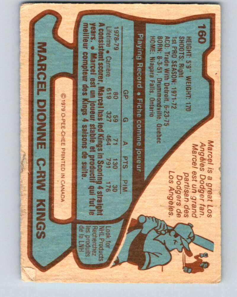 1979-80 O-Pee-Chee #160 Marcel Dionne AS Los Angeles Kings V18186