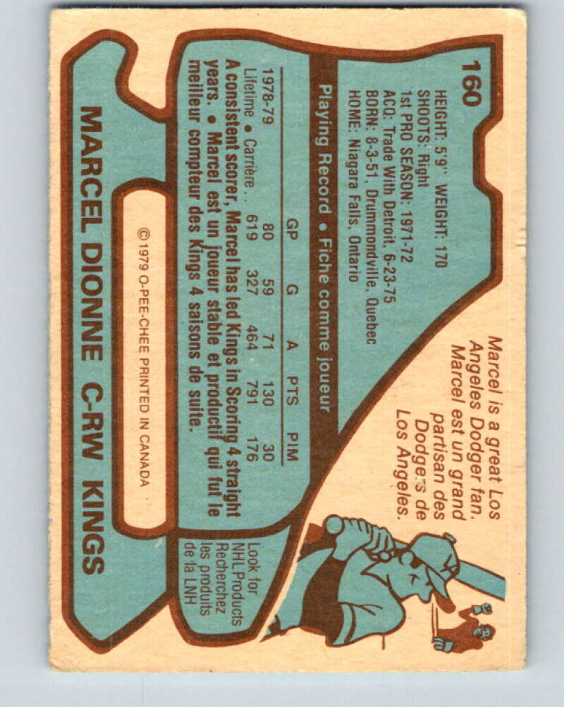 1979-80 O-Pee-Chee #160 Marcel Dionne AS Los Angeles Kings V18187