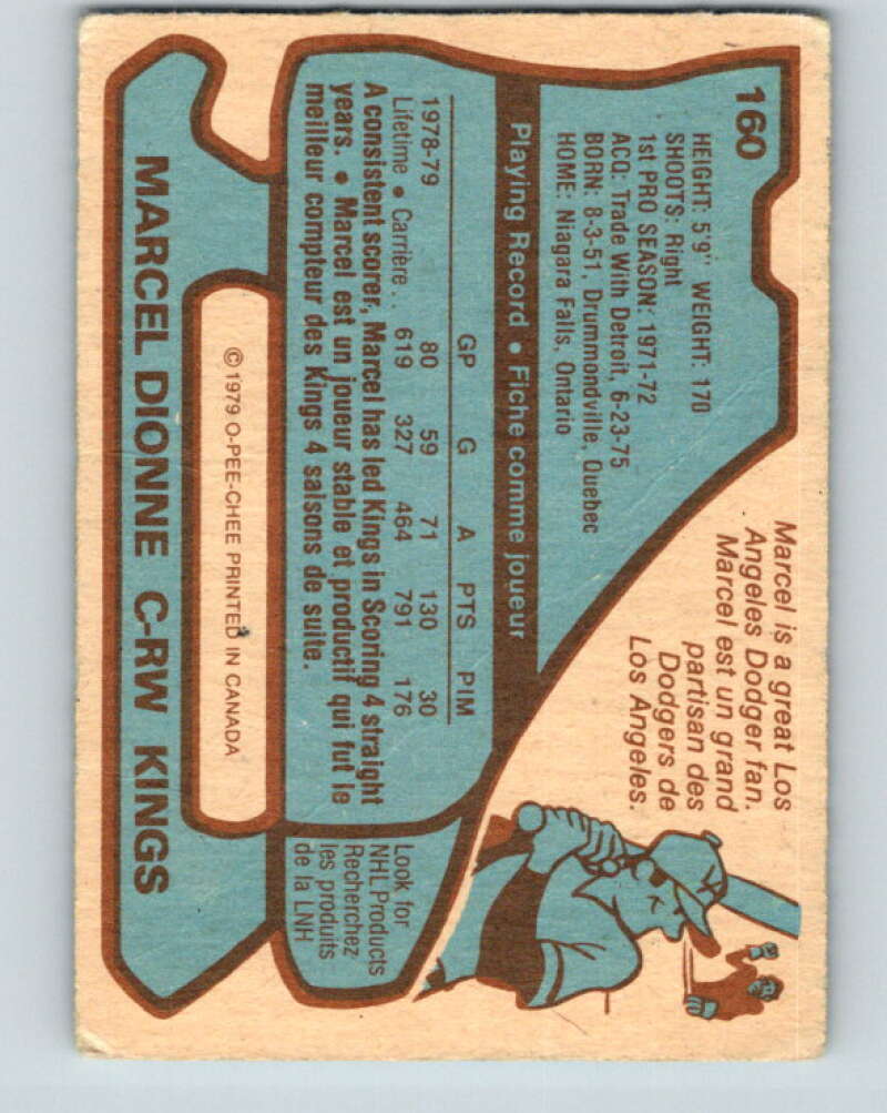 1979-80 O-Pee-Chee #160 Marcel Dionne AS Los Angeles Kings V18190