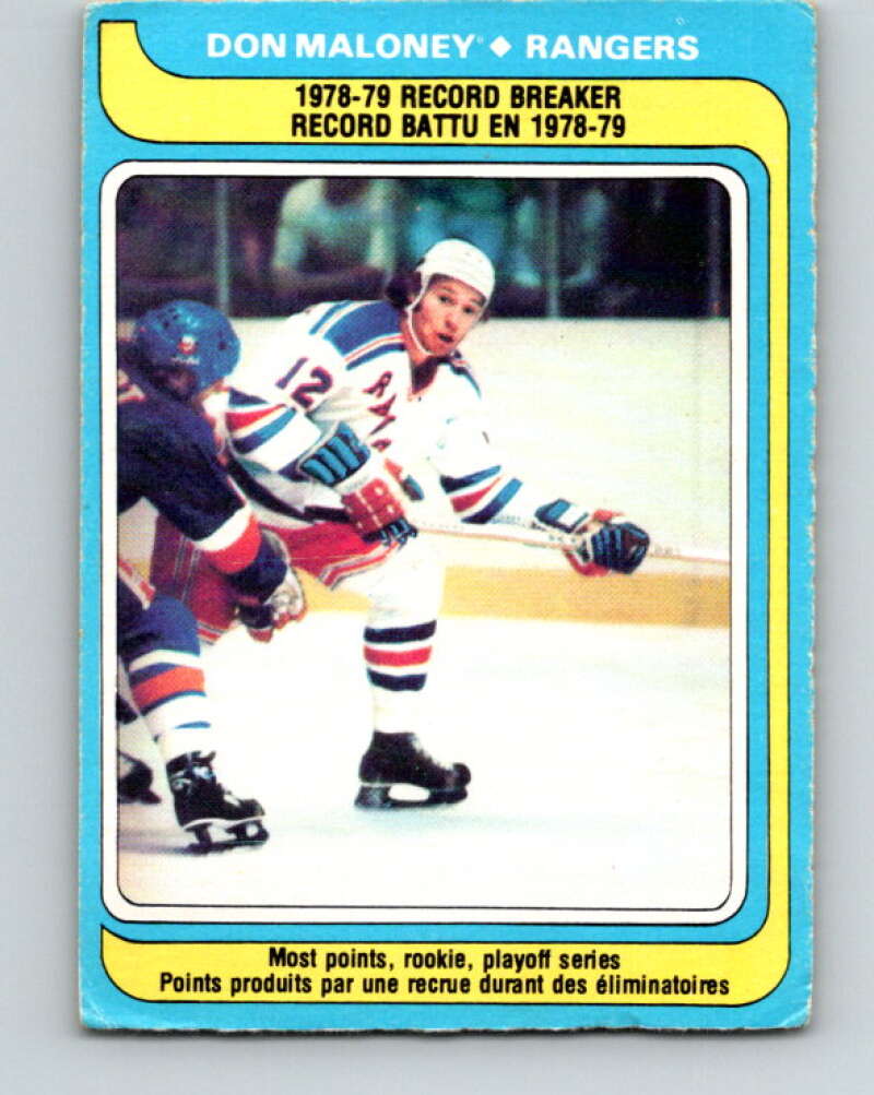 1979-80 O-Pee-Chee #162 Don Maloney RB New York Rangers V18199