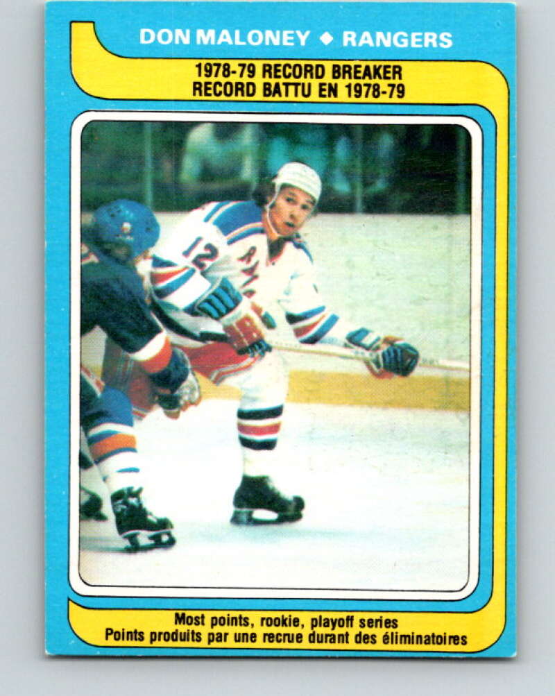 1979-80 O-Pee-Chee #162 Don Maloney RB New York Rangers V18202
