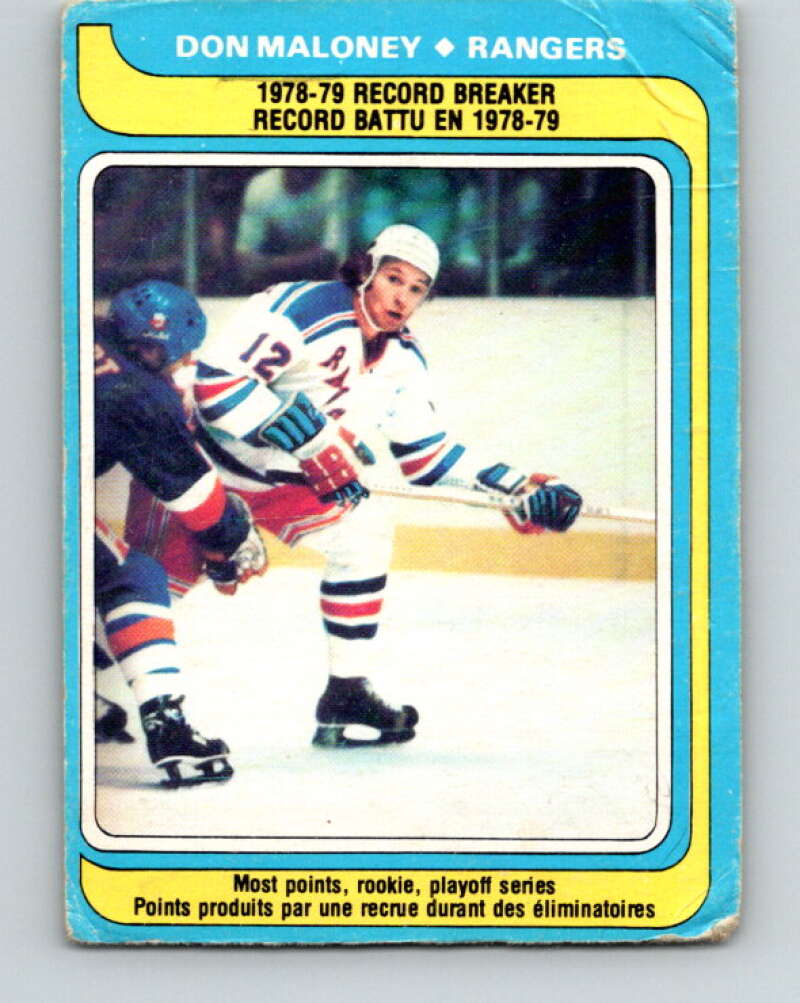 1979-80 O-Pee-Chee #162 Don Maloney RB New York Rangers V18203