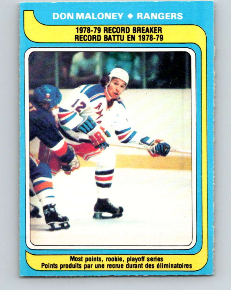 1979-80 O-Pee-Chee #162 Don Maloney RB New York Rangers V18205