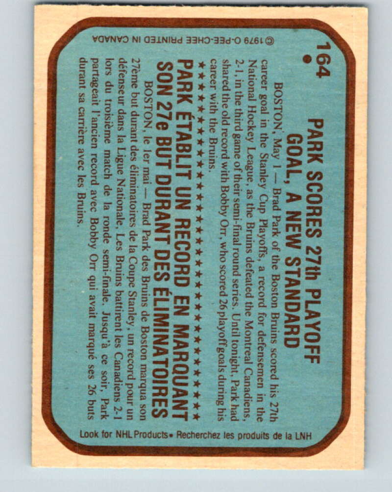 1979-80 O-Pee-Chee #164 Brad Park RB Boston Bruins V18221