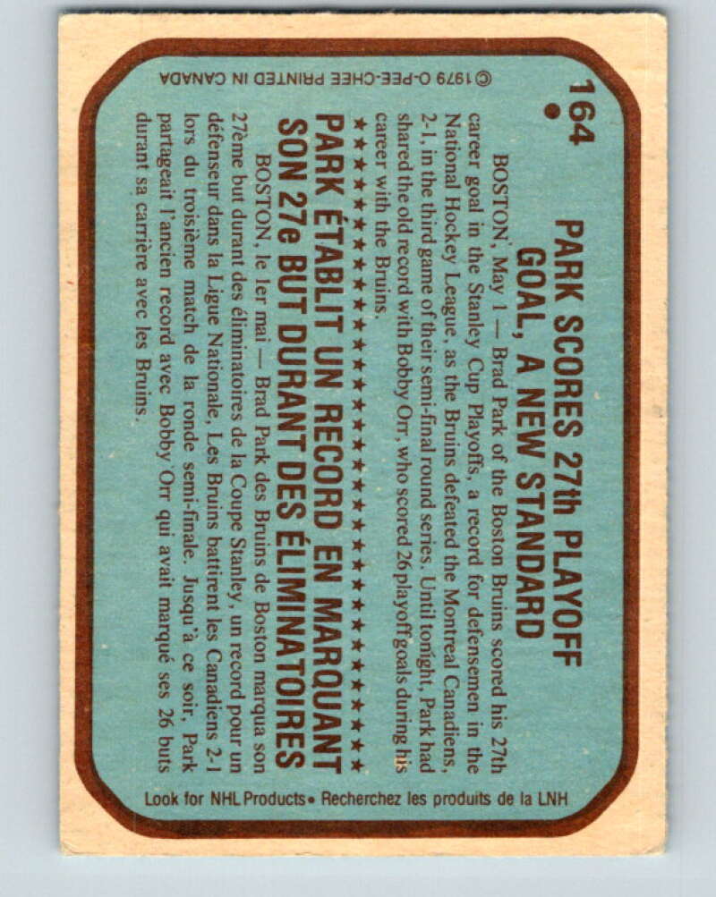 1979-80 O-Pee-Chee #164 Brad Park RB Boston Bruins V18233