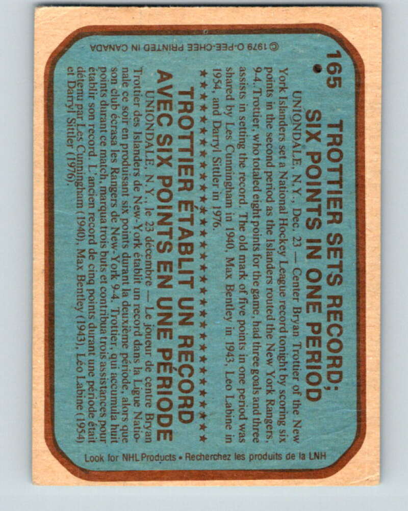 1979-80 O-Pee-Chee #165 Bryan Trottier RB New York Islanders V18244