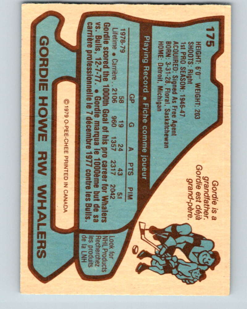 1979-80 O-Pee-Chee #175 Gordie Howe Hartford Whalers V18350