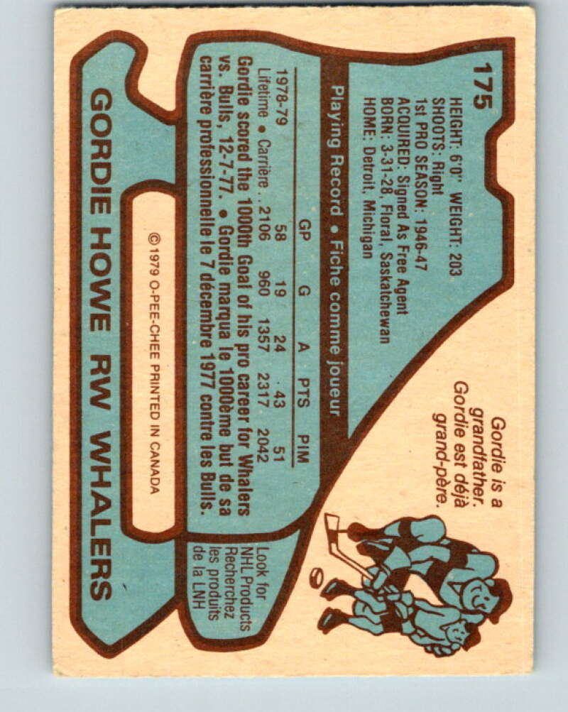 1979-80 O-Pee-Chee #175 Gordie Howe Hartford Whalers V18352