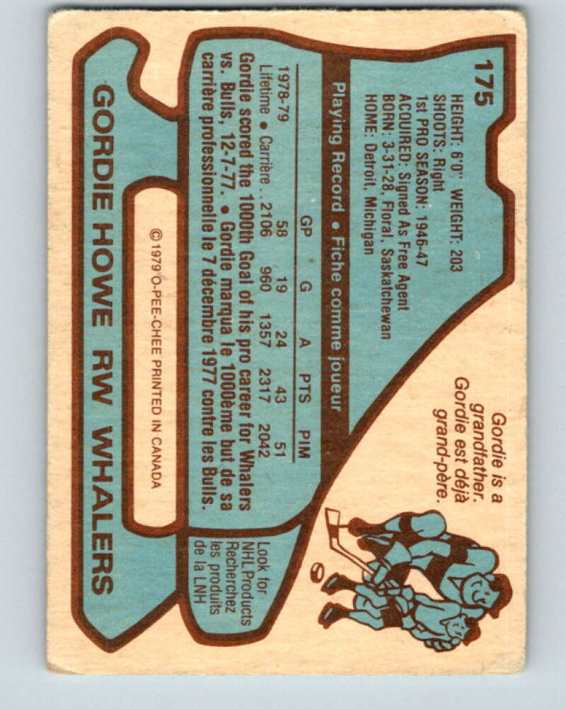 1979-80 O-Pee-Chee #175 Gordie Howe Hartford Whalers V18354