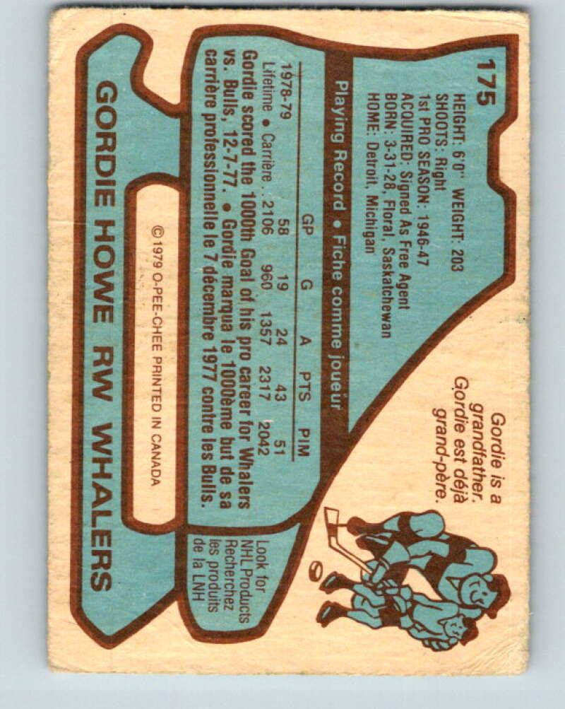 1979-80 O-Pee-Chee #175 Gordie Howe Hartford Whalers V18355