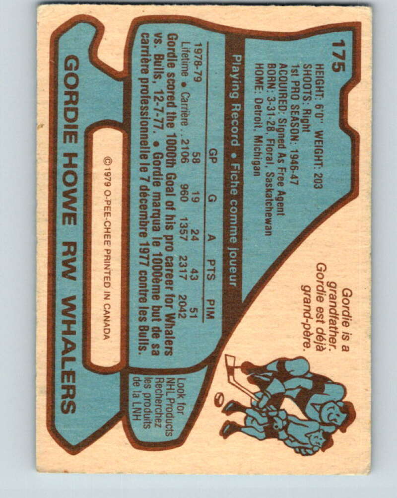1979-80 O-Pee-Chee #175 Gordie Howe Hartford Whalers V18356