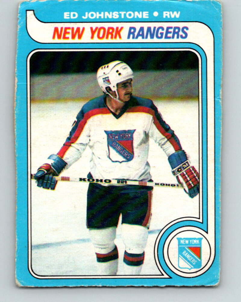 1979-80 O-Pee-Chee #179 Ed Johnstone RC Rookie New York Rangers V18390