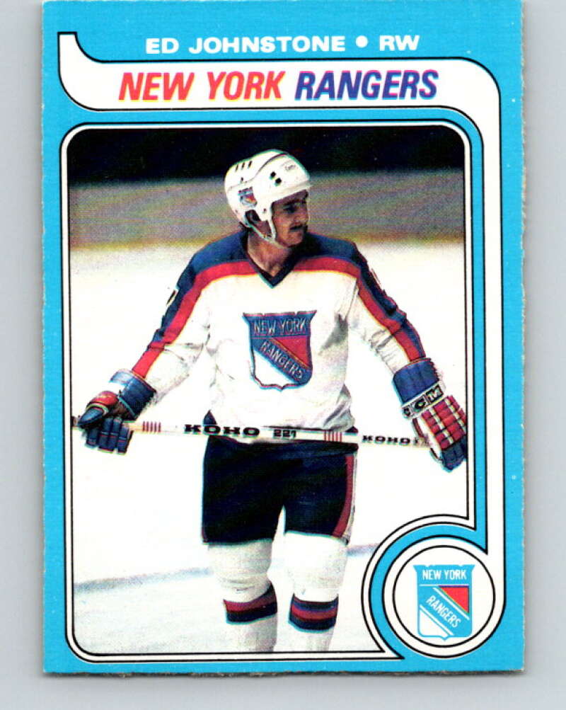 1979-80 O-Pee-Chee #179 Ed Johnstone RC Rookie New York Rangers V18393