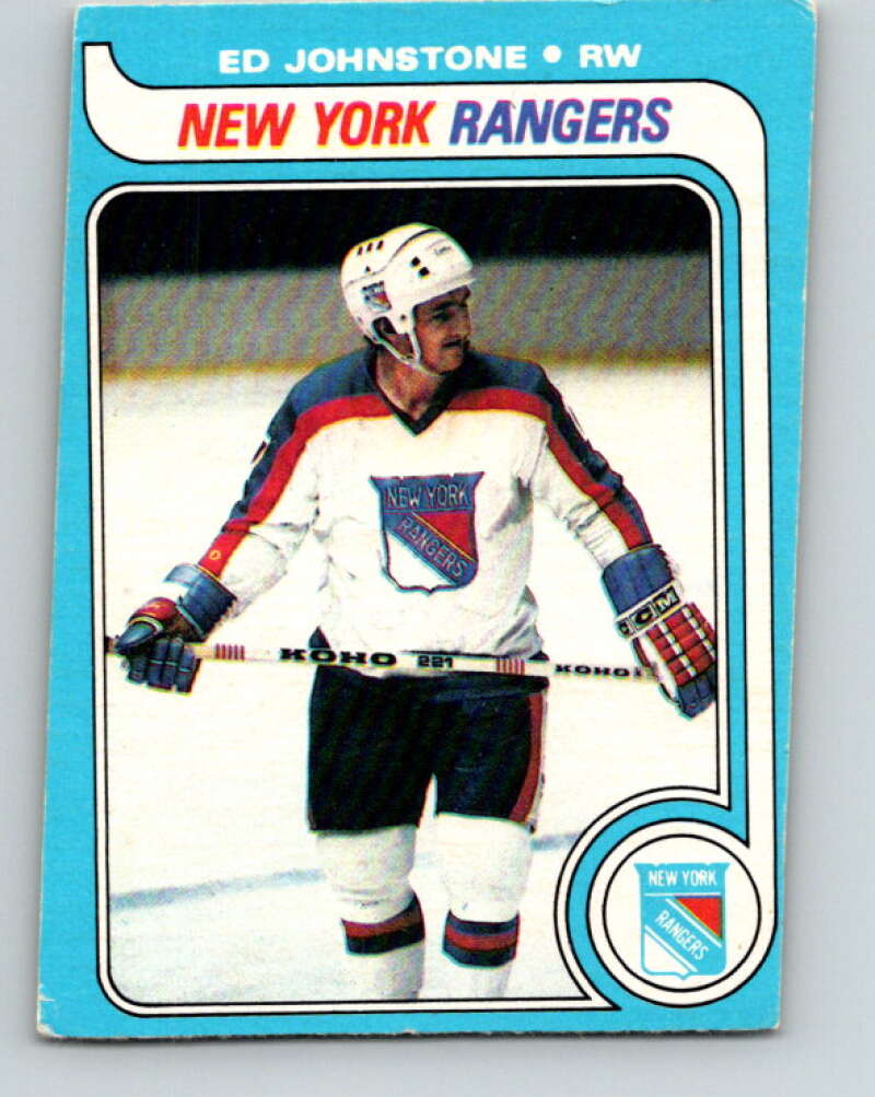 1979-80 O-Pee-Chee #179 Ed Johnstone RC Rookie New York Rangers V18397