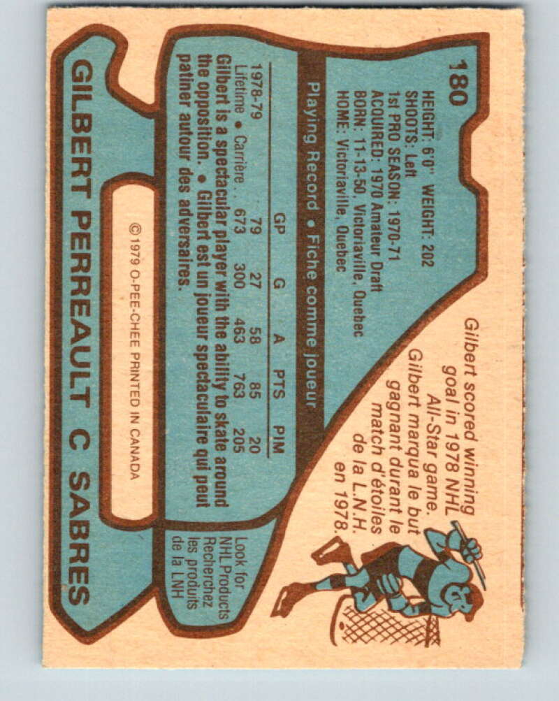 1979-80 O-Pee-Chee #180 Gilbert Perreault Buffalo Sabres V18400