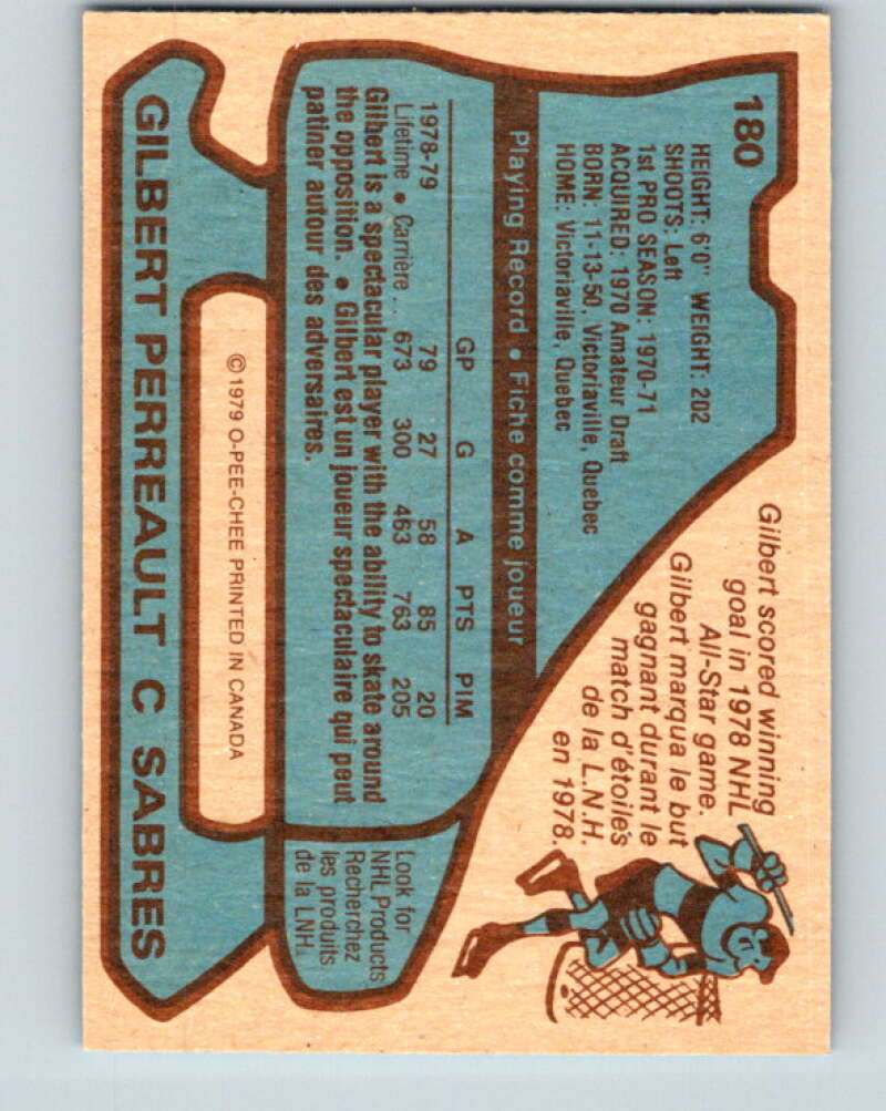 1979-80 O-Pee-Chee #180 Gilbert Perreault Buffalo Sabres V18402