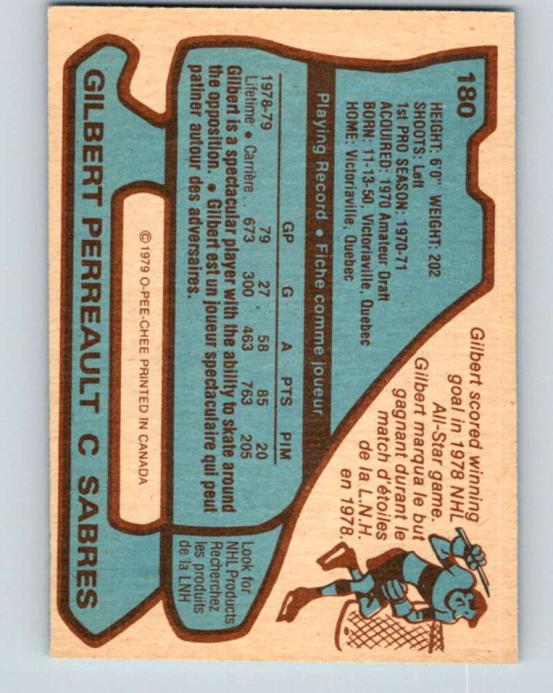 1979-80 O-Pee-Chee #180 Gilbert Perreault Buffalo Sabres V18404