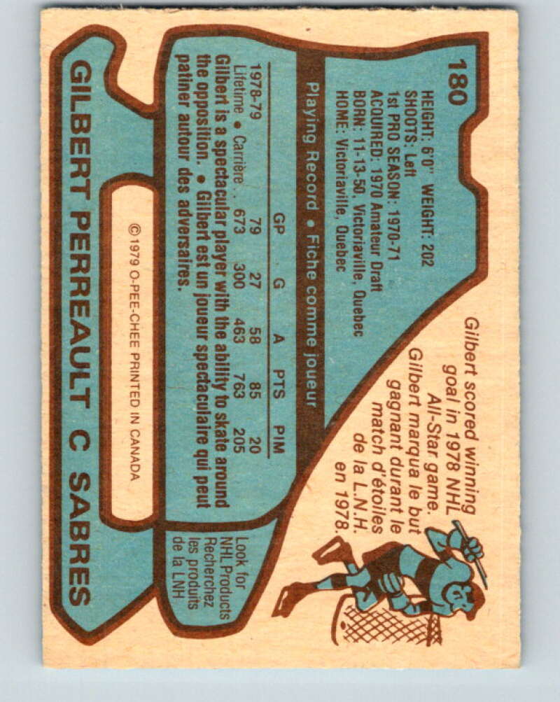 1979-80 O-Pee-Chee #180 Gilbert Perreault Buffalo Sabres V18410