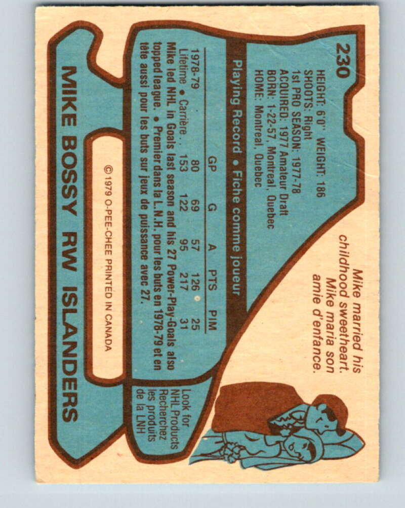 1979-80 O-Pee-Chee #230 Mike Bossy AS New York Islanders V18934