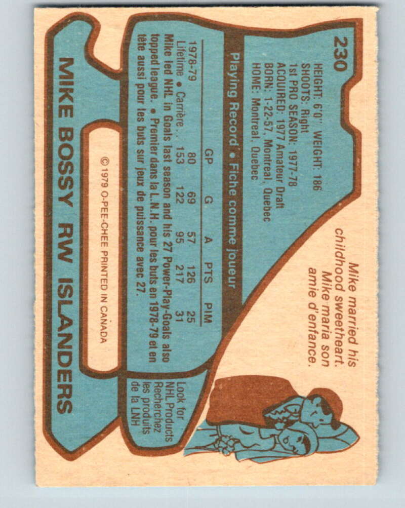 1979-80 O-Pee-Chee #230 Mike Bossy AS New York Islanders V18938