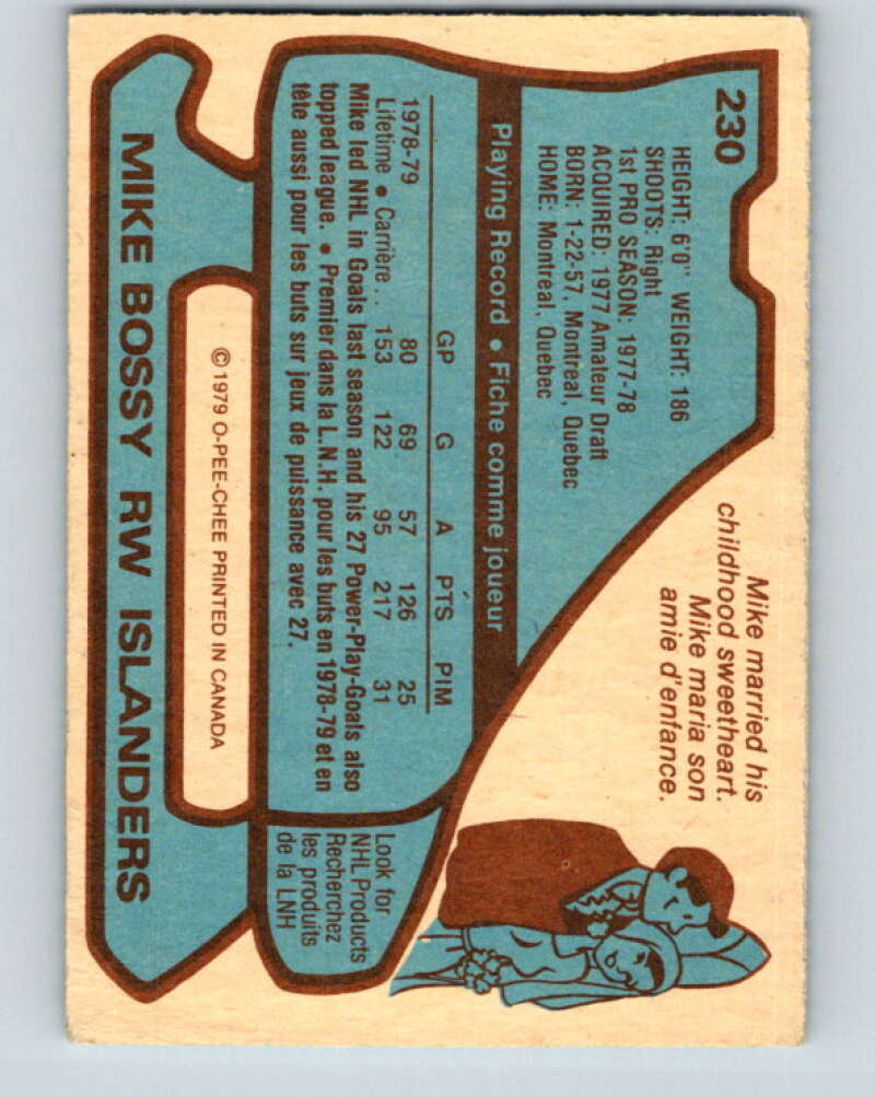 1979-80 O-Pee-Chee #230 Mike Bossy AS New York Islanders V18942
