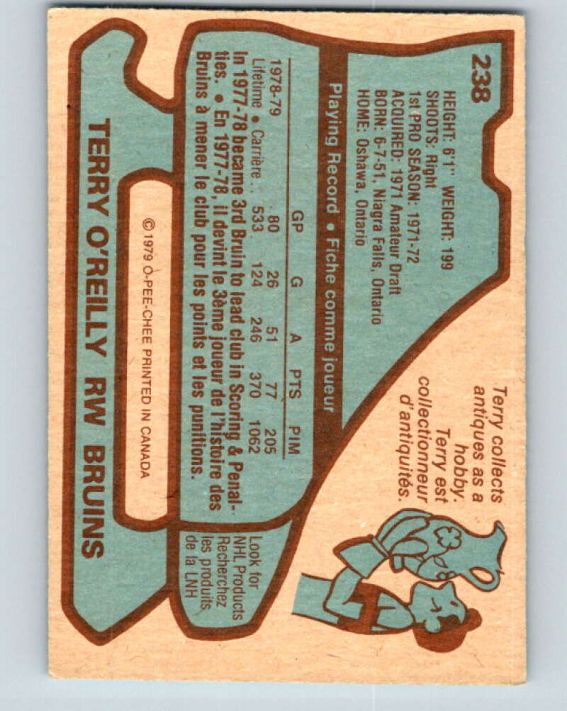 1979-80 O-Pee-Chee #238 Terry O'Reilly Boston Bruins V19029