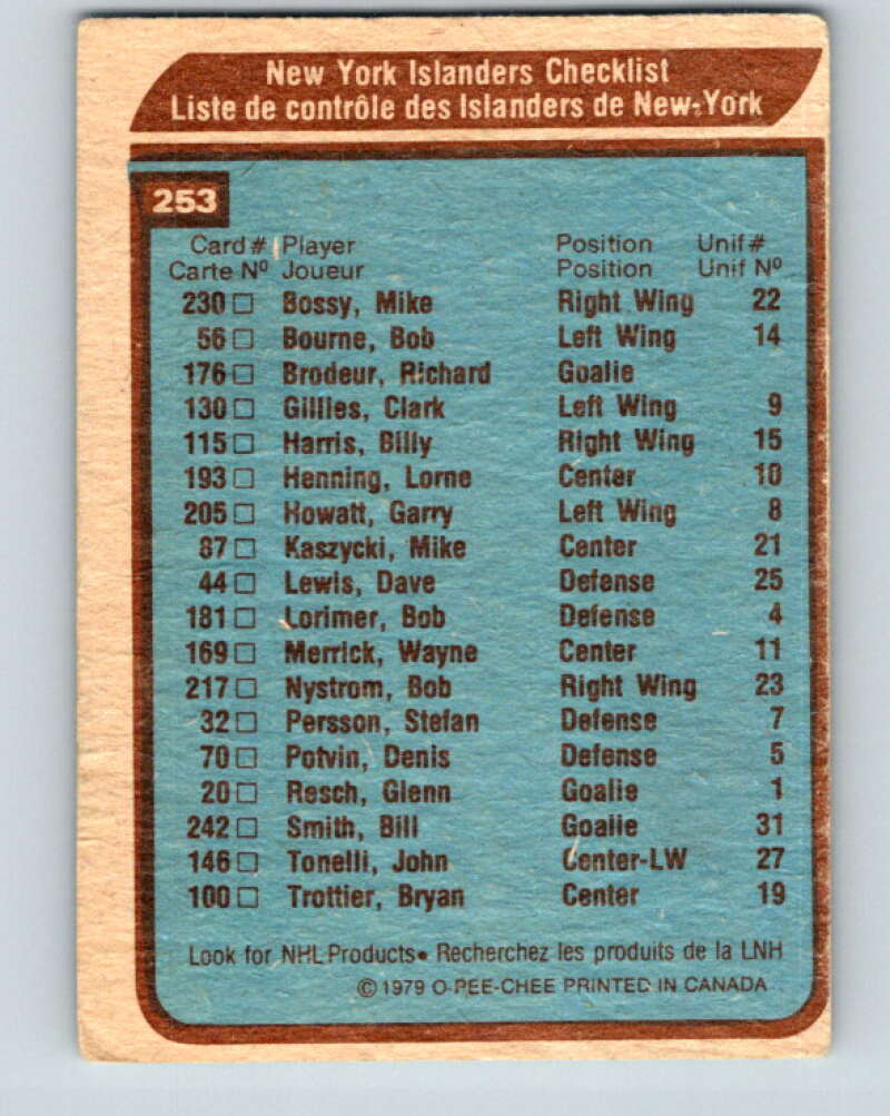 1979-80 O-Pee-Chee #253 Islanders Team CL New York Islanders V19182
