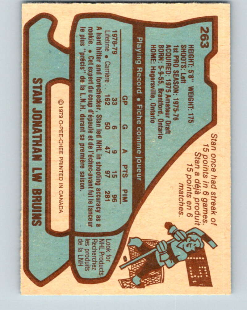 1979-80 O-Pee-Chee #263 Stan Jonathan Boston Bruins V19269