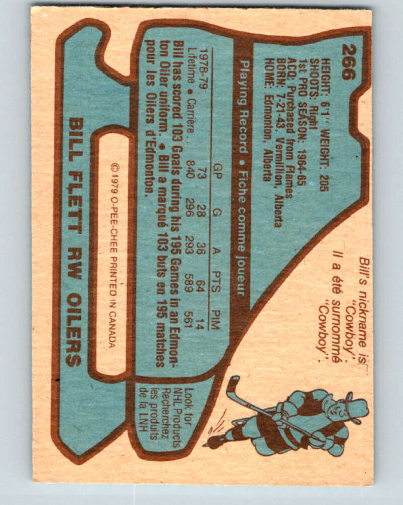 1979-80 O-Pee-Chee #266 Bill Flett Edmonton Oilers V19308