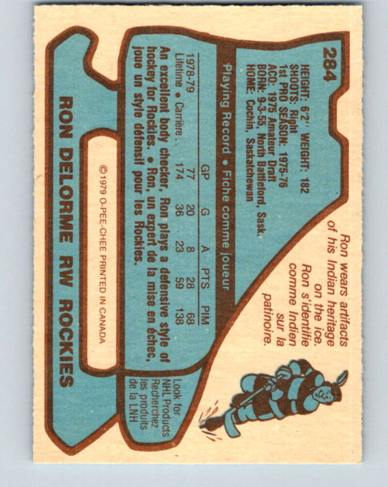 1979-80 O-Pee-Chee #284 Ron Delorme Colorado Rockies V19461