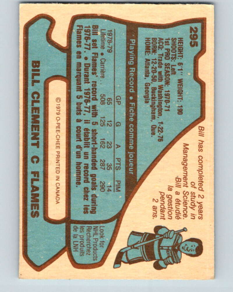 1979-80 O-Pee-Chee #295 Bill Clement Atlanta Flames V19574