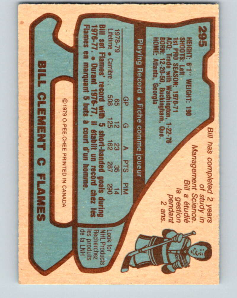 1979-80 O-Pee-Chee #295 Bill Clement Atlanta Flames V19575