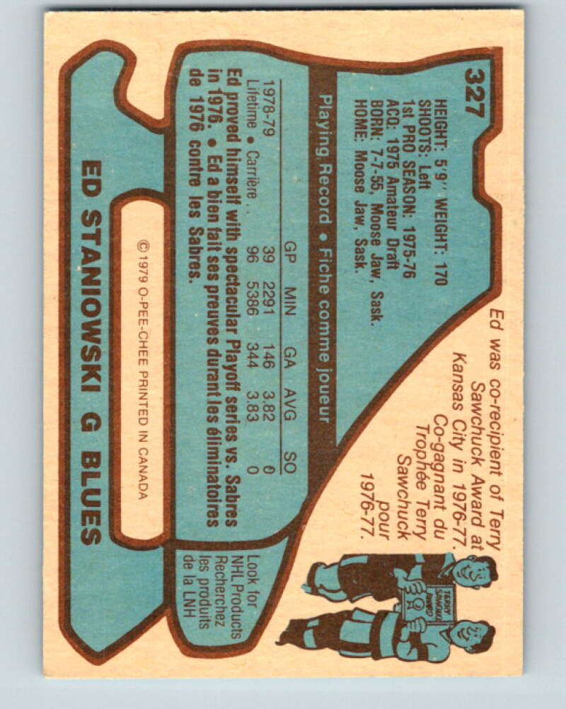 1979-80 O-Pee-Chee #327 Ed Staniowski St. Louis Blues V20067