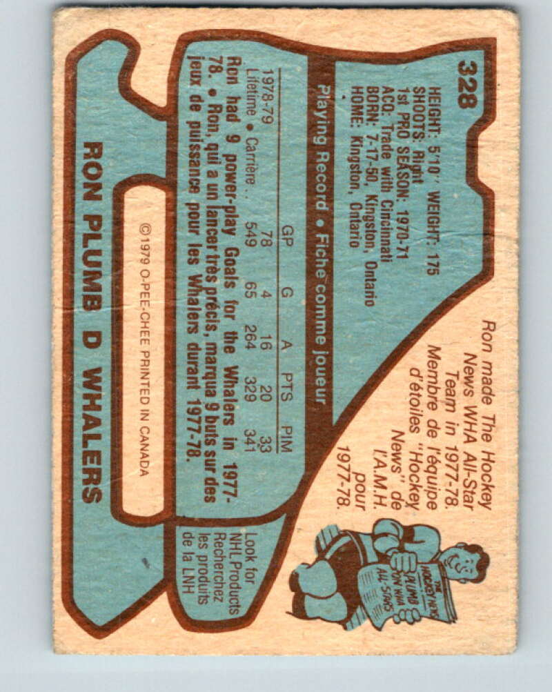 1979-80 O-Pee-Chee #328 Ron Plumb Hartford Whalers V20075