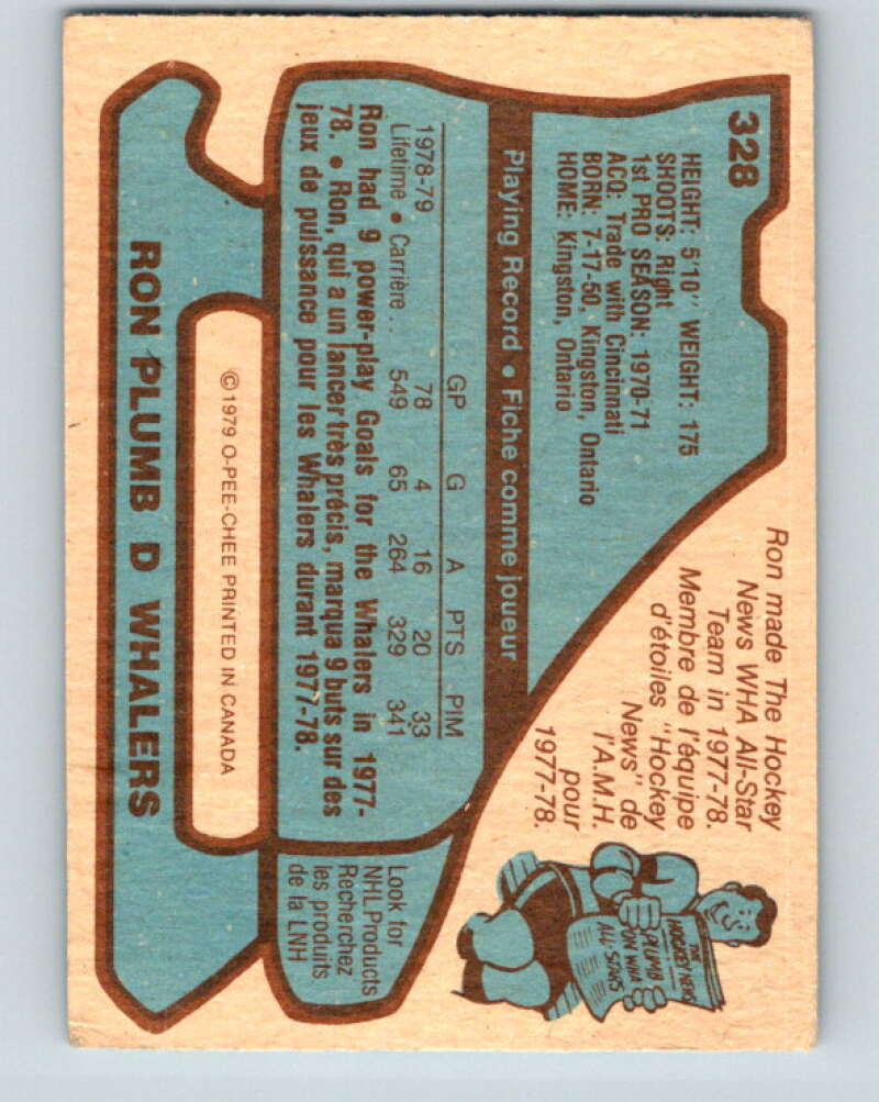 1979-80 O-Pee-Chee #328 Ron Plumb Hartford Whalers V20077