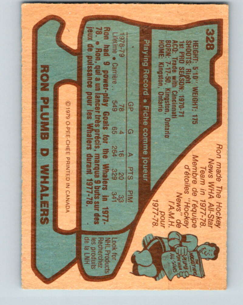 1979-80 O-Pee-Chee #328 Ron Plumb Hartford Whalers V20079