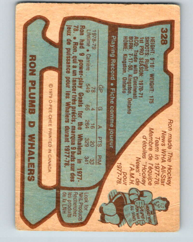 1979-80 O-Pee-Chee #328 Ron Plumb Hartford Whalers V20080