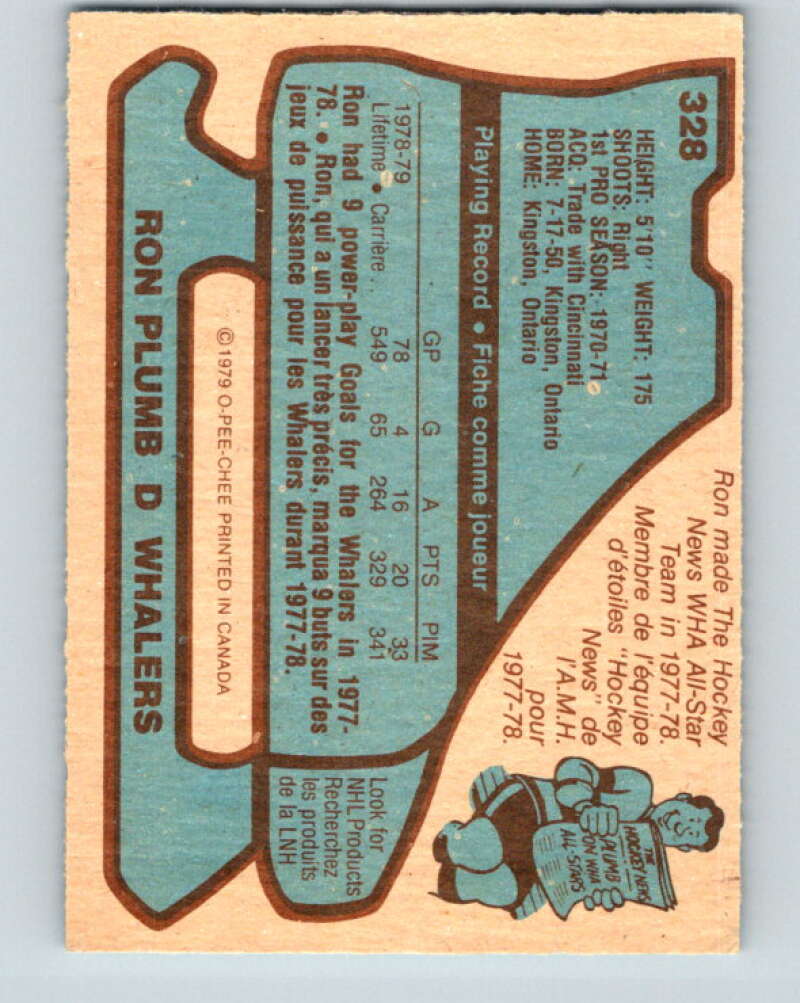1979-80 O-Pee-Chee #328 Ron Plumb Hartford Whalers V20083