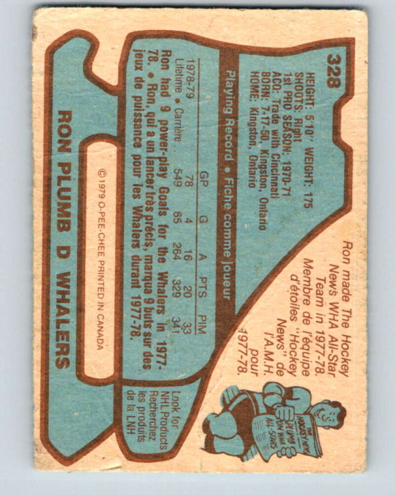 1979-80 O-Pee-Chee #328 Ron Plumb Hartford Whalers V20084