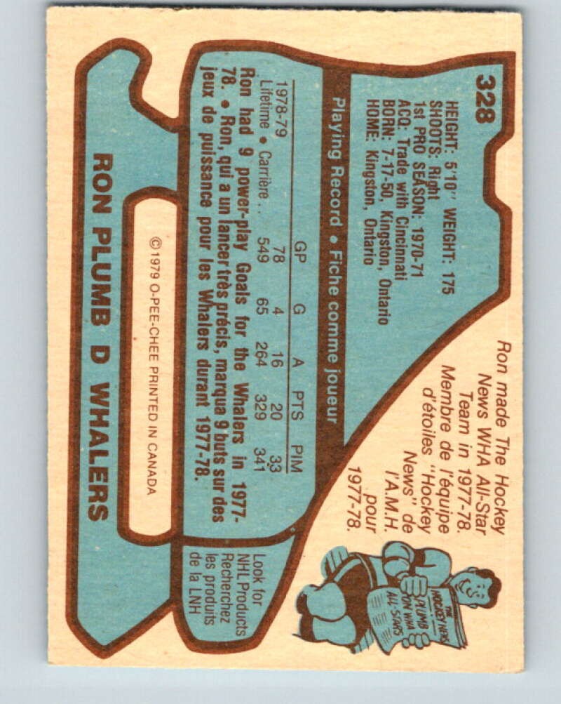 1979-80 O-Pee-Chee #328 Ron Plumb Hartford Whalers V20085