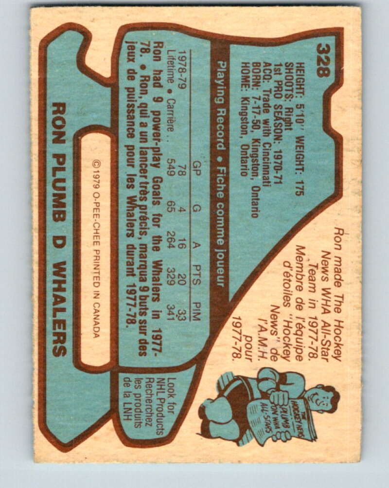 1979-80 O-Pee-Chee #328 Ron Plumb Hartford Whalers V20086