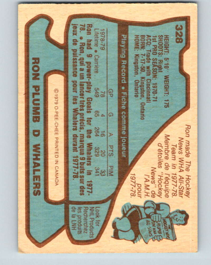 1979-80 O-Pee-Chee #328 Ron Plumb Hartford Whalers V20087