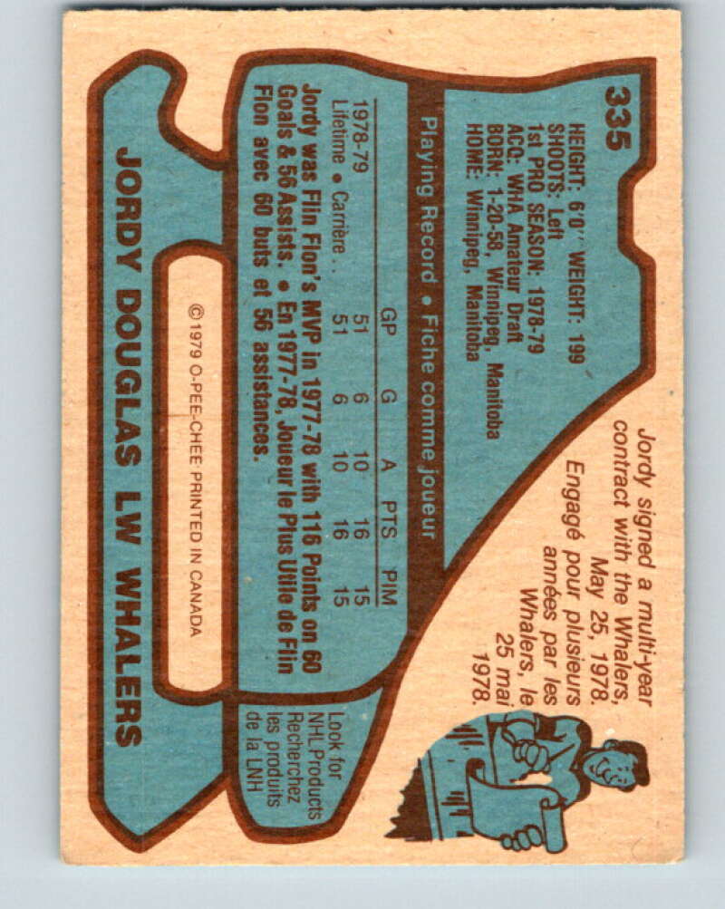 1979-80 O-Pee-Chee #335 Jordy Douglas RC Rookie Hartford Whalers V20160