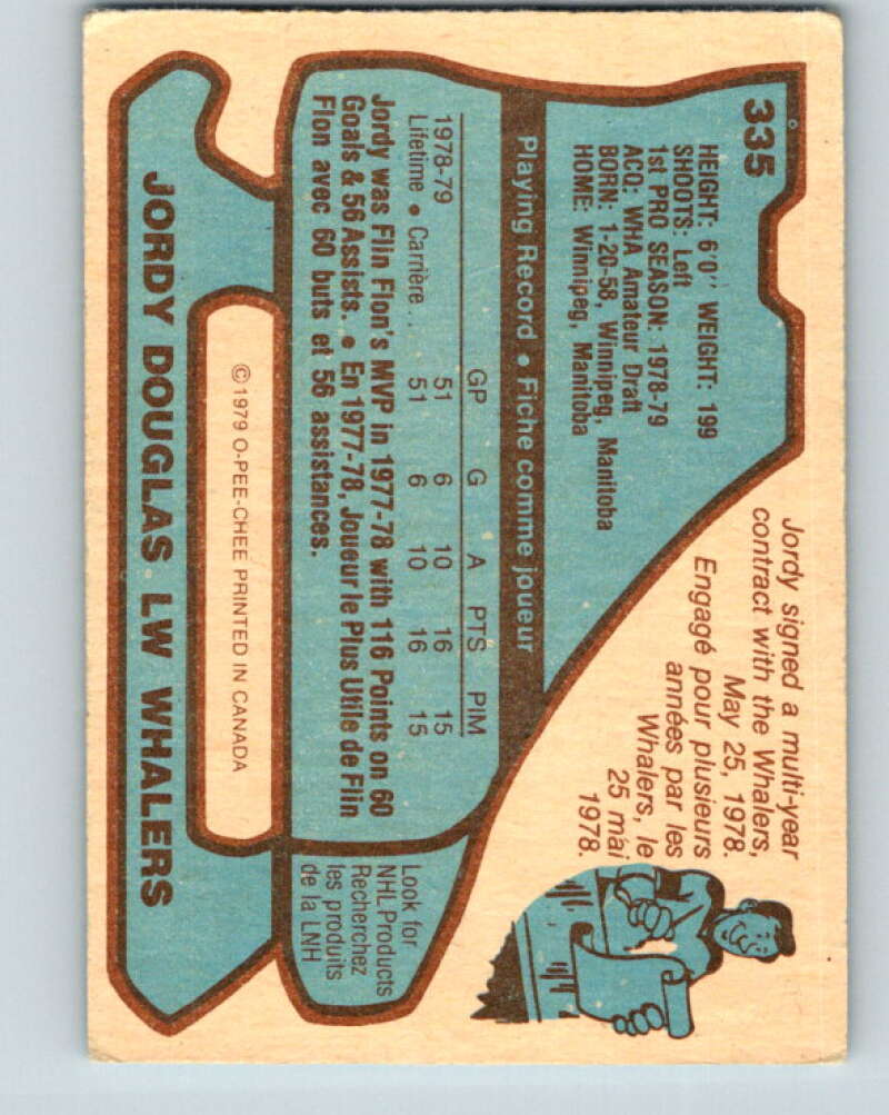 1979-80 O-Pee-Chee #335 Jordy Douglas RC Rookie Hartford Whalers V20171