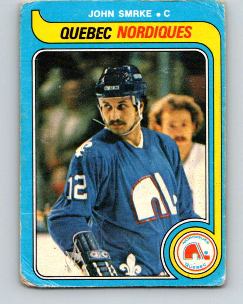 1979-80 O-Pee-Chee #340 John Smrke RC Rookie Quebec Nordiques V20218