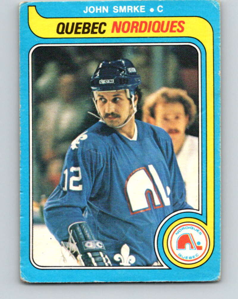 1979-80 O-Pee-Chee #340 John Smrke RC Rookie Quebec Nordiques V20219